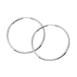 SCROUPLES ØRERINGE 14 KARAT HVIDGULD 19 MM - 11406