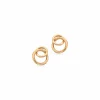 SCROUPLES ØRERINGE 8 KARATS GULD DOBBELT CIRKEL - 122013