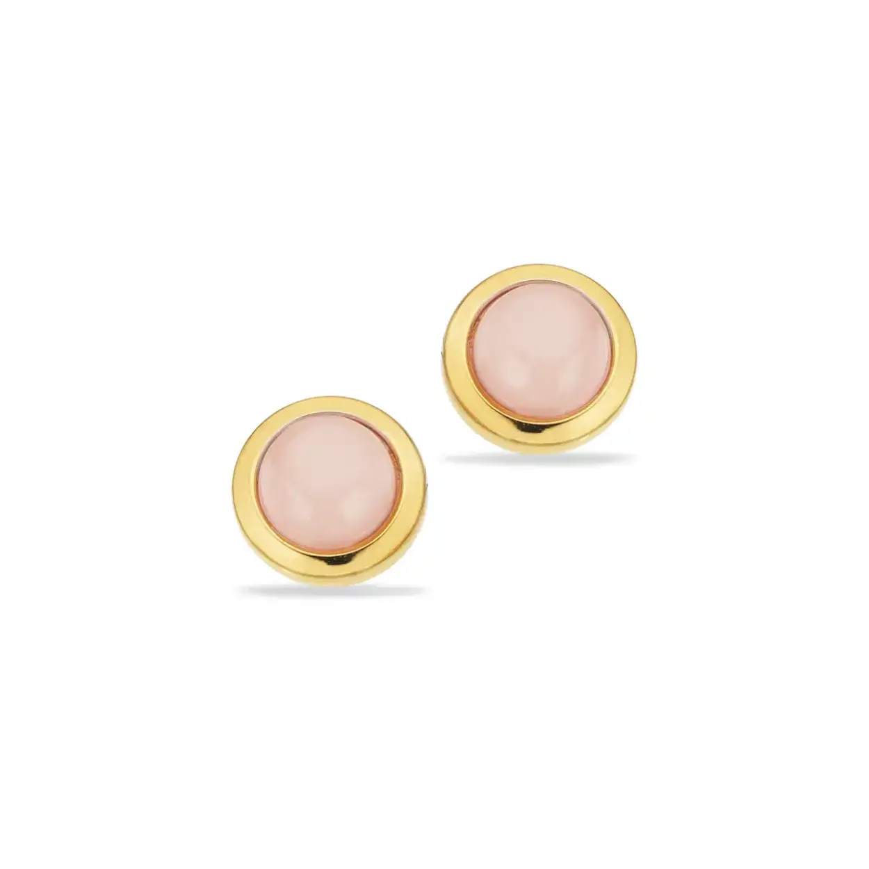 SCROUPLES ØRERING 8 KARAT GULD MED ROSA CALCEDON - 124193