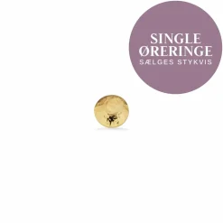 SCROUPLES ØRERING SØLV FORGYLDT HAMRET SIGNLE - 160362-1
