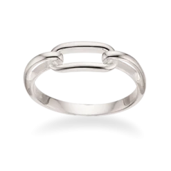 SCROUPLES RING SØLV AFLANGT LED - 726322