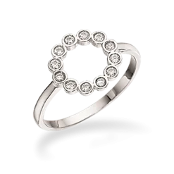 SCROUPLES RING SØLV CIRKEL MED ZIRKONIA - 725272