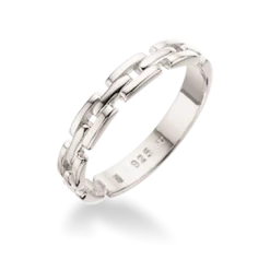 SCROUPLES RING SØLV MURSTENSMØNSTER - 726172