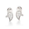 SCROUPLES SØLV ØRERINGE BLAD MED CUBIC ZIRKON - 156352