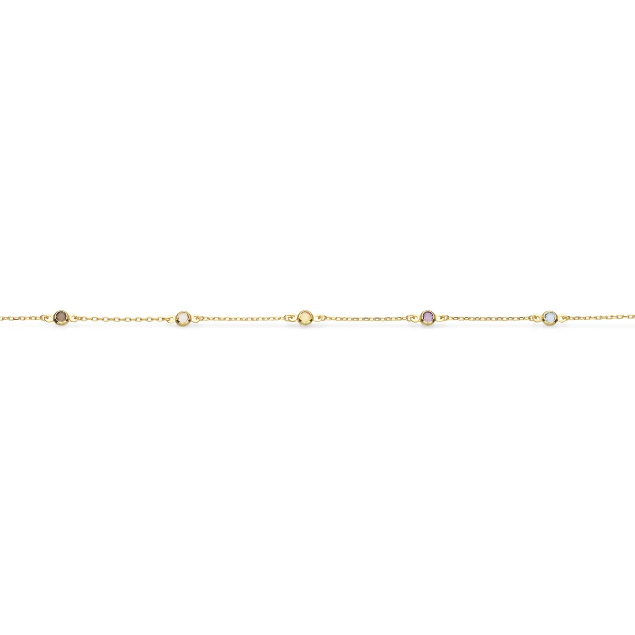 SCROUPLES SOHO ARMBÅND MULTICOLOR I FORGYLDT SØLV 17+2 CM - 39602A,M