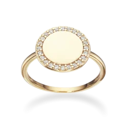SCROUPLES SOHO RING SØLV FORGYLDT MED ZIRCONIA - 726572
