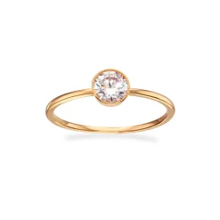 SCROUPLES SOHO SØLV FORGYLDT RING MED SYNTETSIK ZIRKON - 727652