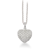 SCROUPLES SOHO SØLV HALSKÆDE MED HJERTE PAVÉ ZIRCONIA - 233582