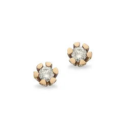 SCROUPLES VIDA ØRERINGE 8 KARAT GULD MED BRILLANT 0,06 CARAT - 1815,06