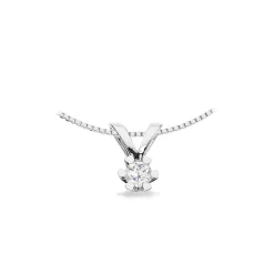 SCROUPLES VIDA VEDHÆNG 8 KARAT HVIDGULD MED BRILLANT PÅ 0,10 CARAT - 2814,10