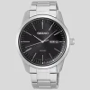 SEIKO SOLAR STÅL SORT SKIVE - SNE527P1