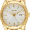 SEIKO UR DAME GULDFARVET MED DATO - SUR632P1