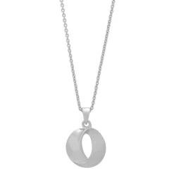 SIERSBØL HALSKÆDE SØLV CIRKEL MAT OG BLANK - 234 013