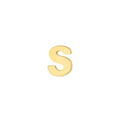 SIERSBØL ØRERINGE 14 KARAT GULD BOGSTAV S - 3083187050S
