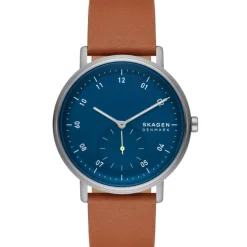 SKAGEN KUPPEL UR HERRE MED LÆDERREM - SKW6888
