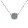SØLV HALSKÆDE RUND DIAMETER 12 MM FYLDT MED SYNTETISKE ZIRKONIA