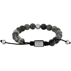 SON OF NOA HERRE ARMBÅND STÅL MED MAP STONE - 80890282700