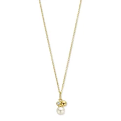 SPIRIT ICONS ASIA VEDHÆNG 14KT MED PERLE OG BRILLANT - 14326-45