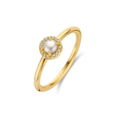 SPIRIT ICONS EUPHORIA RING SØLV FORGYLDT MED PERLE OG ZIRKONIA - 53552
