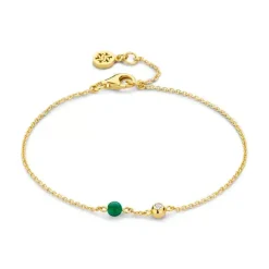 SPIRIT ICONS LUCKY ARMBÅND FORGYLDT GRØN - 20592