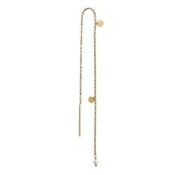 STINE A DANGLING PETIT COIN ØRERING SØLV FORGYLDT - 1126-02-S-Pearl