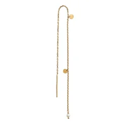 STINE A DANGLING PETIT COIN ØRERING SØLV FORGYLDT -1126-02-S-Pearl