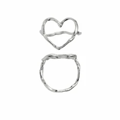 STINE A FUNKY HEART RING SØLV - 4054-00