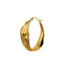 STINE A LIQUID HOOP SØLV FORGYLDT ØRERING HAMRET - 1358-02-S