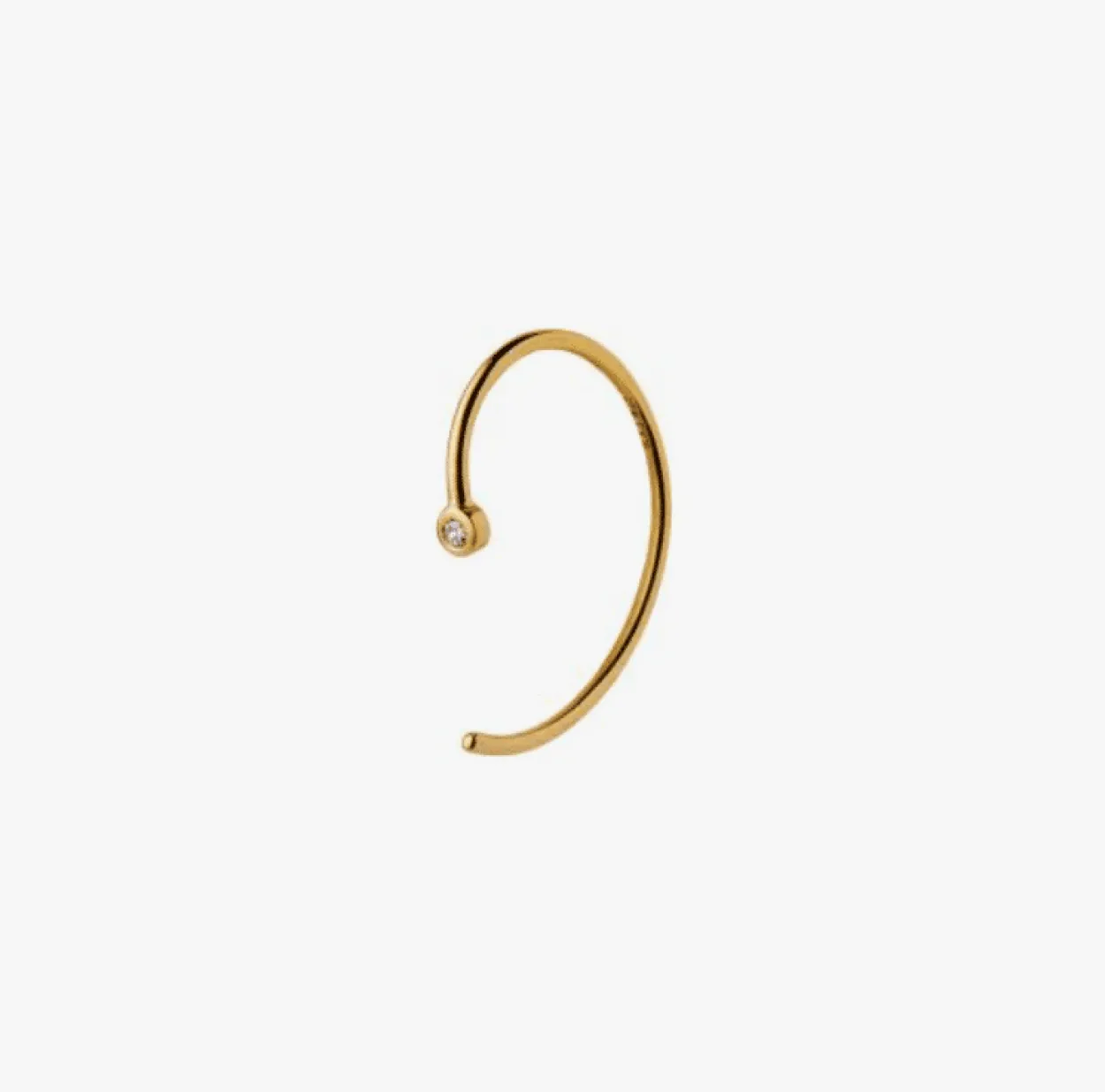 STINE A ONE DOT OPEN ØRERING SØLV FORGYLDT - 1152-02-S
