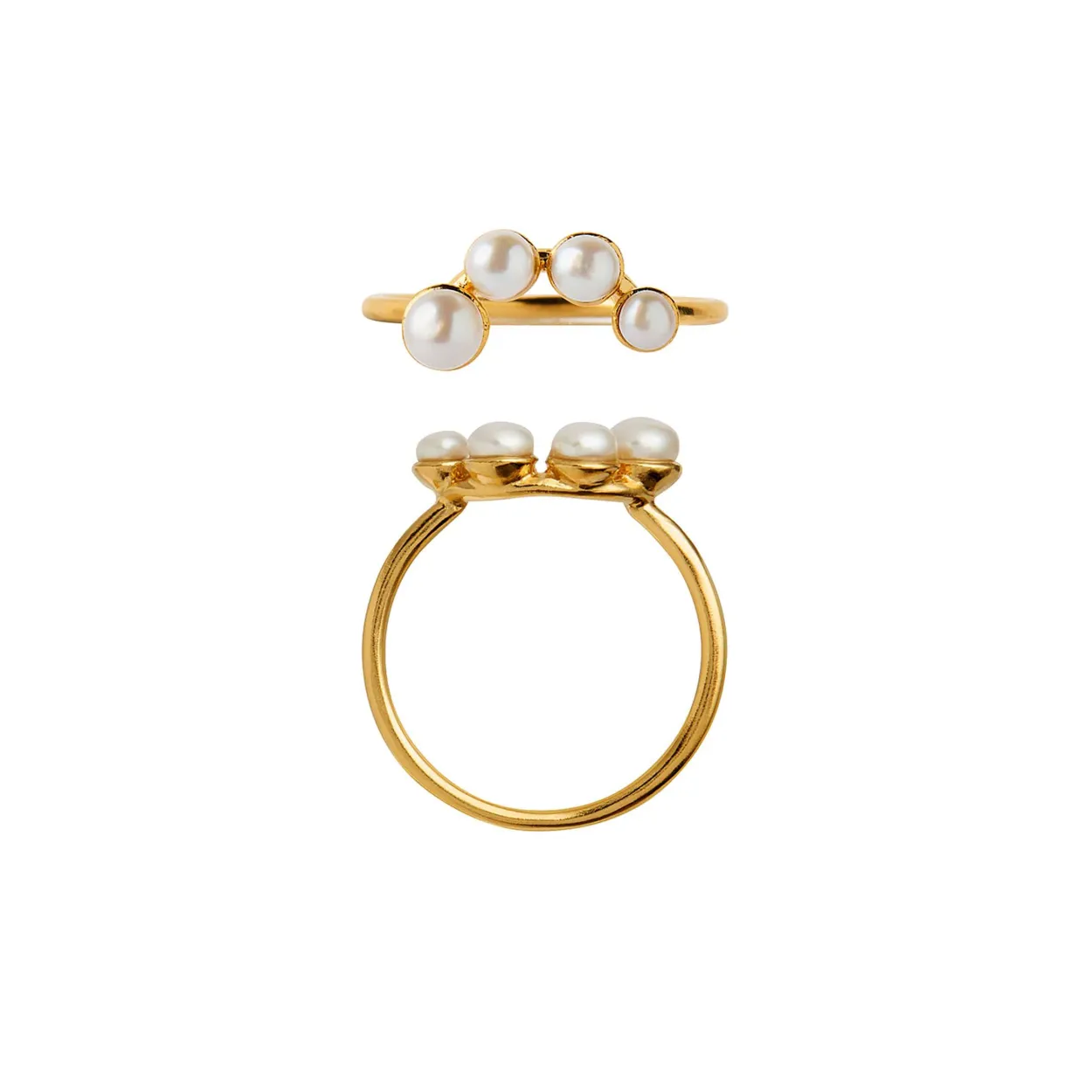 STINE A PEARL BERRIE RING SØLV FORGYLDT - 4055-02