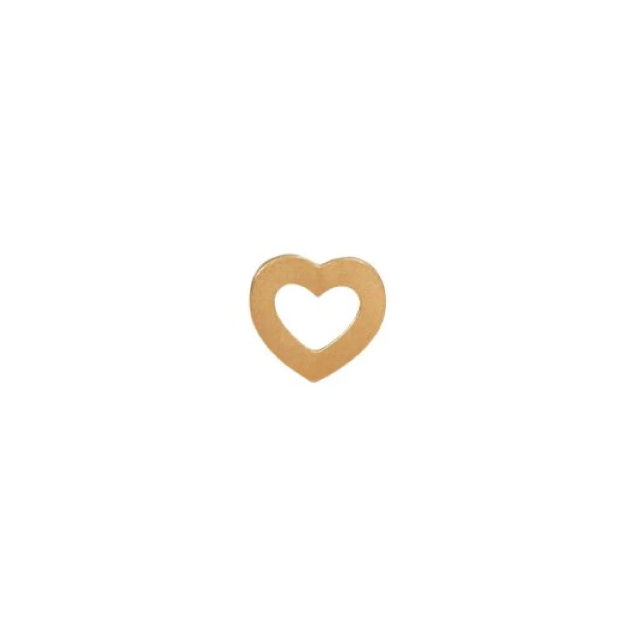 STINE A PETIT OPEN LOVE HEART SØLV FORGYLDT ØRERING - 1261-02-S
