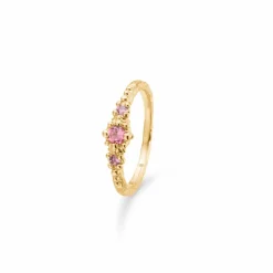 STUDIO Z FRAGMENTS RING FORGYLDT MED ROSA ZIRKONIA - 7247862