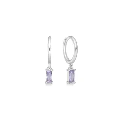 STUDIO Z LILAC INFINITY ØRERINGE SØLV MED LILLA ZIRKONIA - 8117428