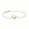 STUDIO Z LUNAR ARMBÅND FORGYLDT SØLV MED LYSEGRØN STEN - 7257883