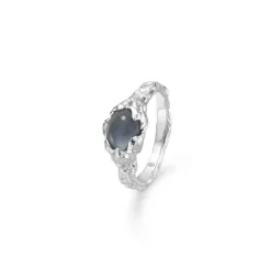 STUDIO Z MAGMA RING SØLV MED BLÅ ZIRKONIA - 7147831