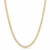 STUDIO Z PLAITED CHAIN KÆDE I SØLV FORGYLDT MED PANSERFLET- 8220317