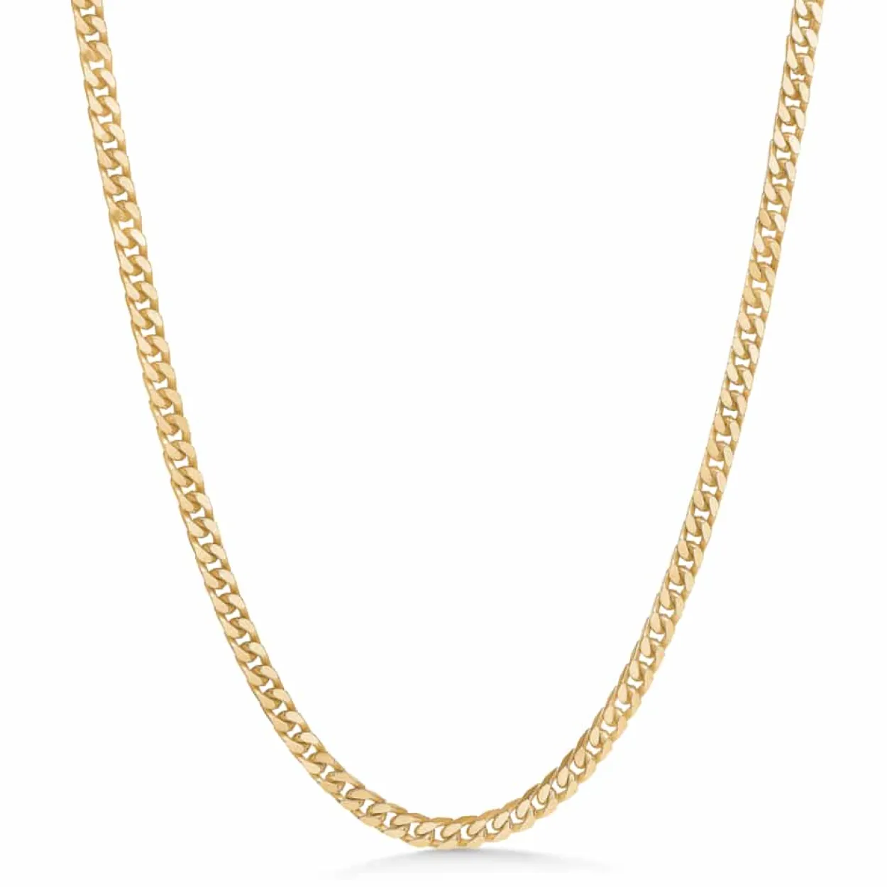 STUDIO Z PLAITED CHAIN KÆDE I SØLV FORGYLDT MED PANSERFLET- 8220317