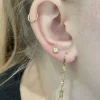 STUDIO Z ØRERINGE SØLV FORGYLDT TANGLED MED ZIRKONIA - 7207849