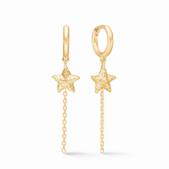 STUDIO Z STARFISH LUSTRE SØLV FORGYLDT ØRERINGE MED SØSTJERNE - 7210903
