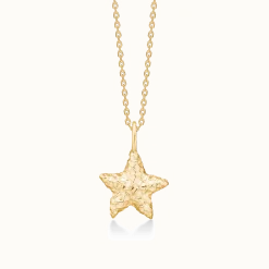 STUDIO Z STARFISH LUSTRE SØLV FORGYLDT HALSKÆDE MED MUSLING - 7220903