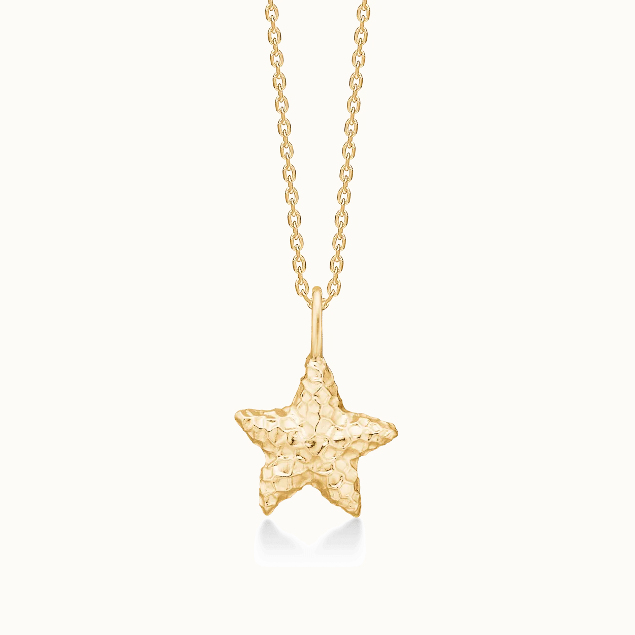 STUDIO Z STARFISH LUSTRE SØLV FORGYLDT HALSKÆDE MED MUSLING - 7220903