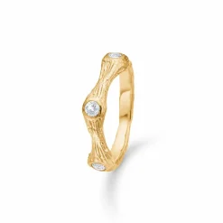 STUDIO Z TANGLED RING SØLV FORGYLDT MED ZIRKON - 7247814