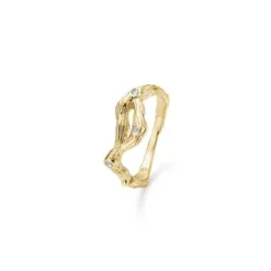 STUDIO Z TANGLED RING SØLV FORGYLDT MED ZIRKONIA - 7247804