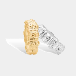 STUDIO Z URCHIN ELEGANCE SØLV FORGYLDT RING - 7240915
