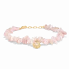STUDIO Z URCHIN ELEGANGE SØLV FORGYLDT ARMBÅND MED KUNZIT - 7256892