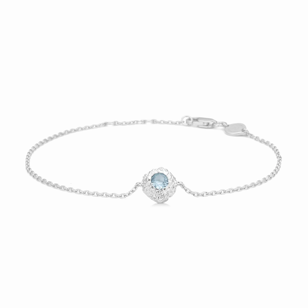 STUDIO Z WILD CLIFF SØLV ARMBÅND MED BLÅ ZIRKON - 7157911