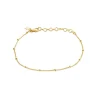SUSANNE FRIIS BJØRNER ARMBÅND FORGYLDT MED KUGLER 16-20CM - 1831-2-20