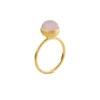 SUSANNE FRIIS BJØRNER SØLV FORGYLDT RING MED 8 MM LYSERØD KRYSTAL -1692-2-112-48