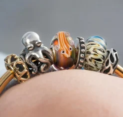 TROLLBEADS ENERGISK ORANGE FISK GLASKUGLE - TGLBE-20418