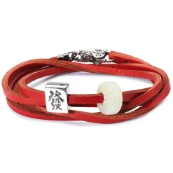 TROLLBEADS LÆDERARMBÅND RØD 36CM - L5105-36